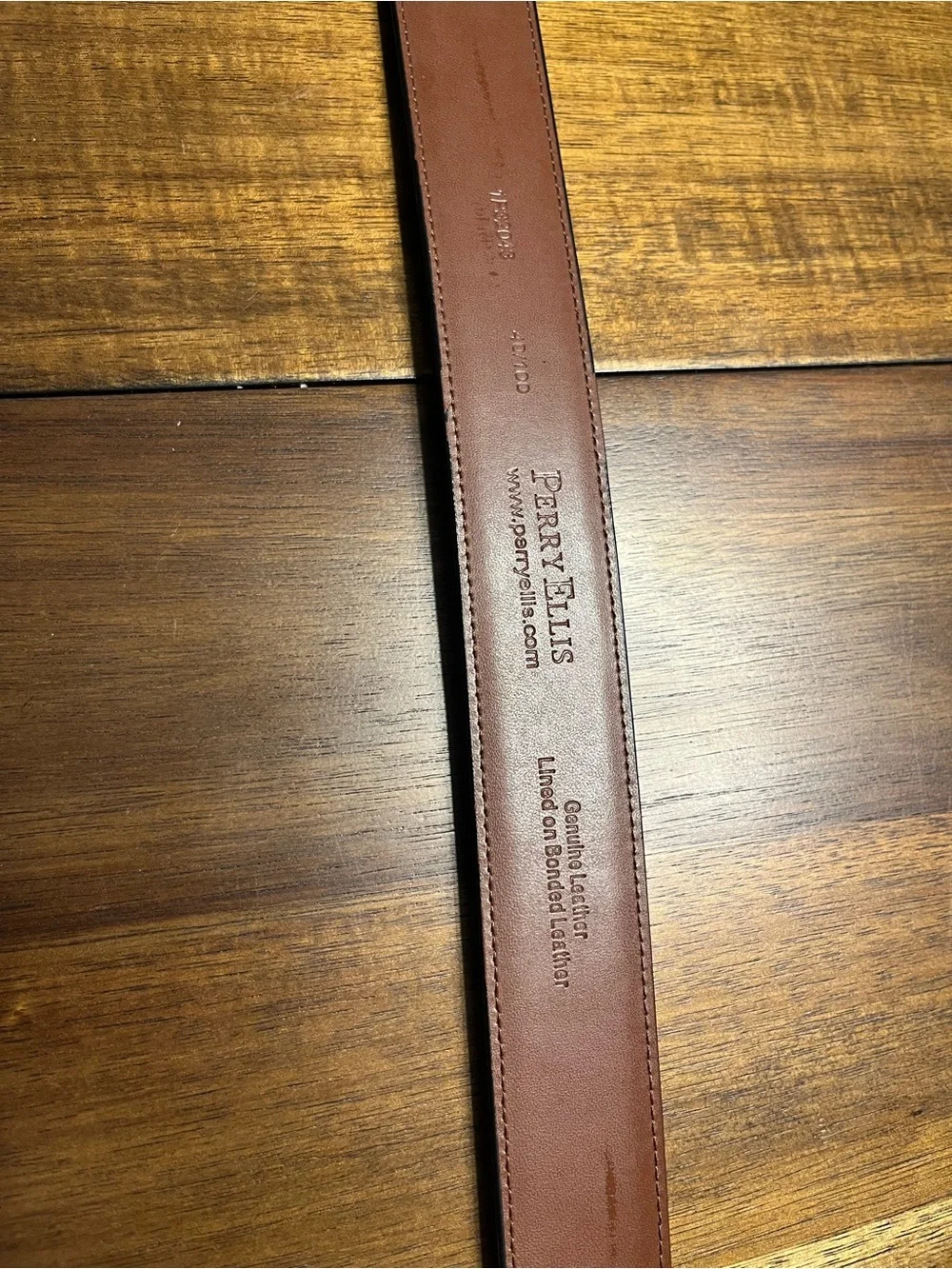 Perry Ellis Black Belt with Silver Buckle
